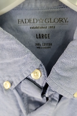 Faded Glory Men's Button-Down Shirt - Size L