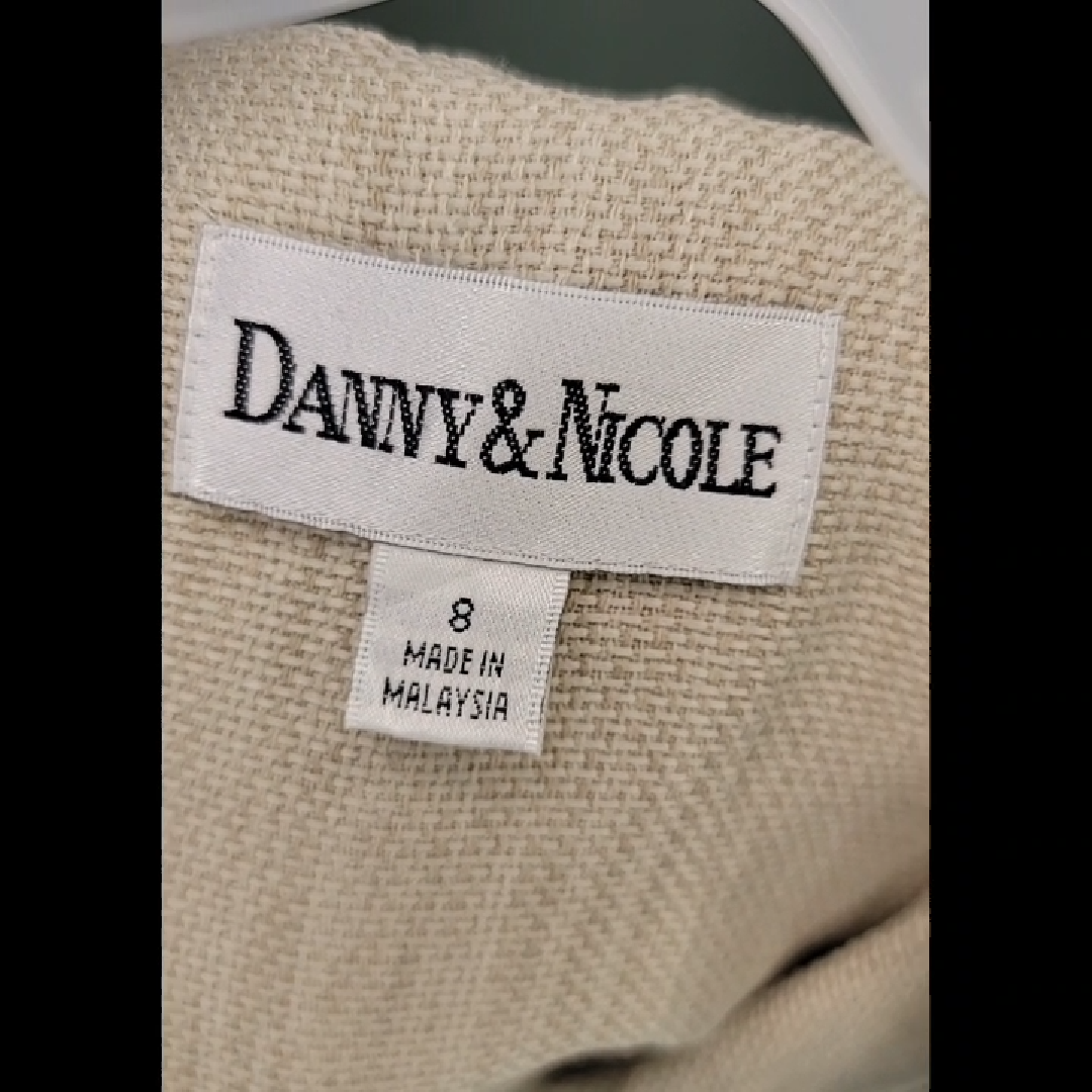 Vintage Danny & Nicole Beige Short Sleeve Blazer Size 8 (M)