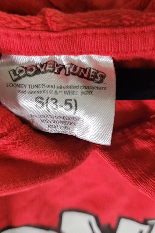 Kid's Looney Tunes Red Hoodie Size S