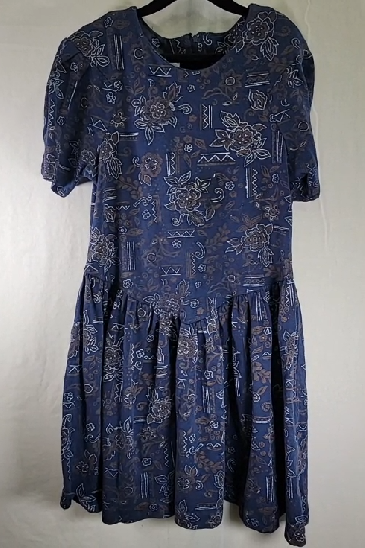 Vintage Amy Too! Floral Print Dress Size Kid's 14 (XL)