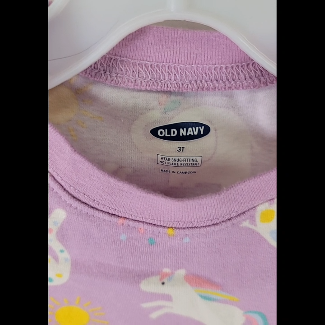 Kids' Purple Unicorn and Dinosaur T-Shirt Size 3T
