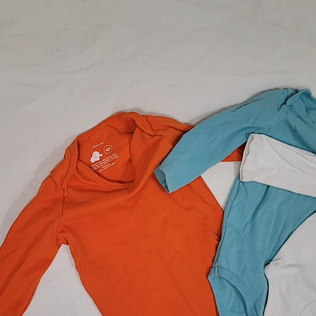 3 Primary Long Sleeve Onesies Size 18-24