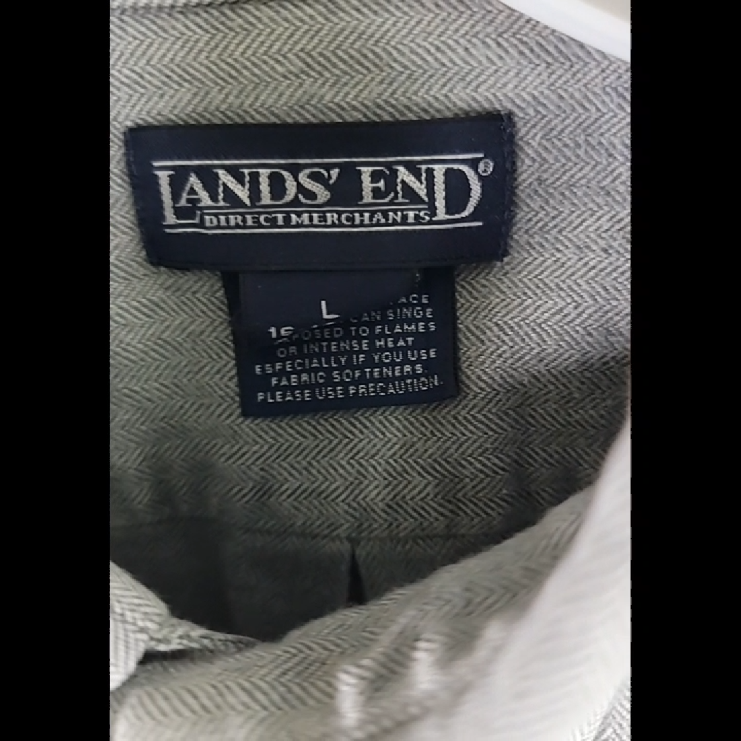 Lands' End Men's Button-Down Shirt Size L