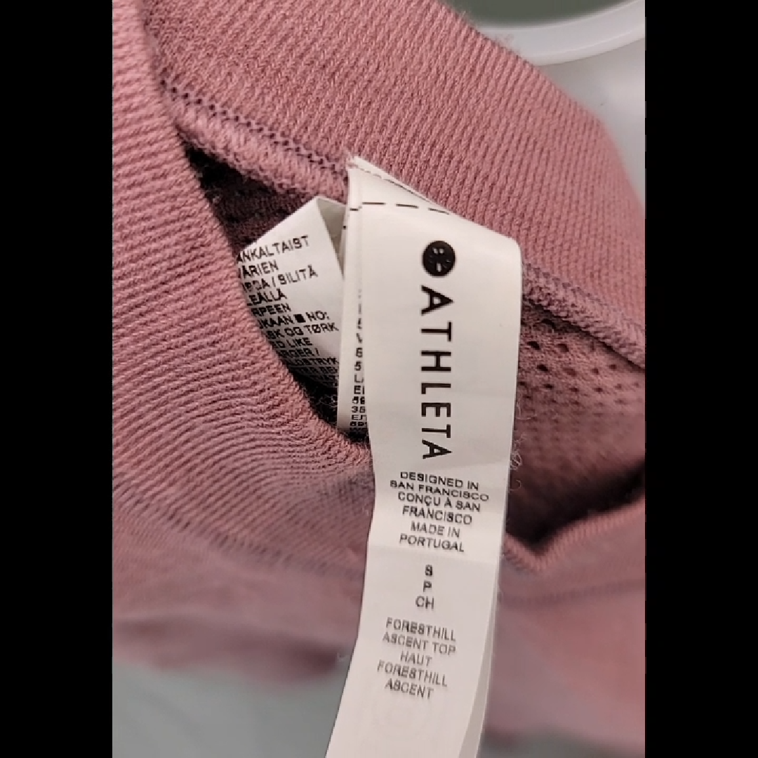 Athleta Forest Hill Long Sleeve Top - Dusty Rose Size S