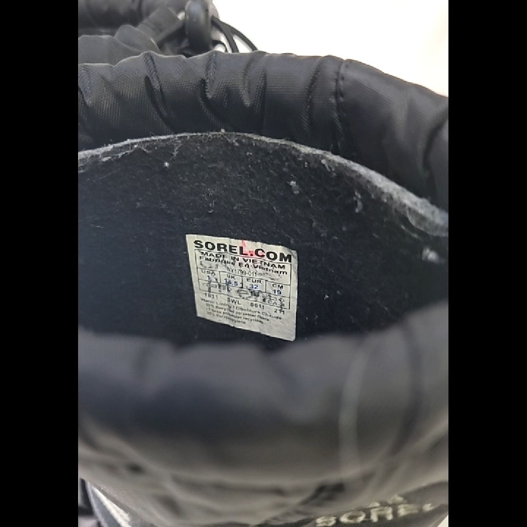 Sorel Kids Black Winter Boots Size 1