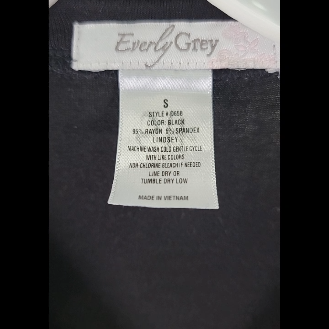 Every Grey Women's Black Short Sleeve Dress Size S