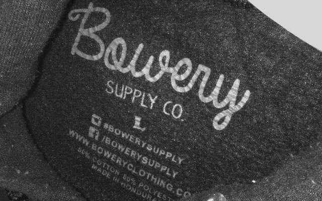 Bowery Supply Co. Navy Hoodie with Checkered Design