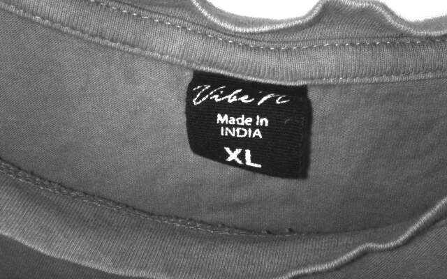 Vibera Gray XL Cotton T-Shirt with Pocket Design