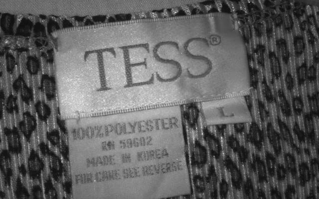 TESS Women's Black and White Printed Button-Up Top - Size L