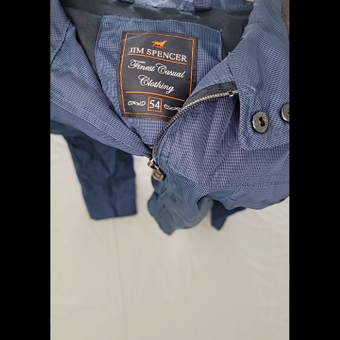 Jim Spencer Men's Navy Blue Jacket Size 54 (XL)