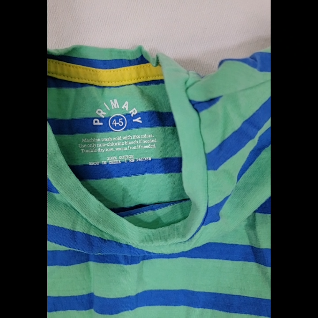 Primary Striped Peplum Tees Size 4-5Y