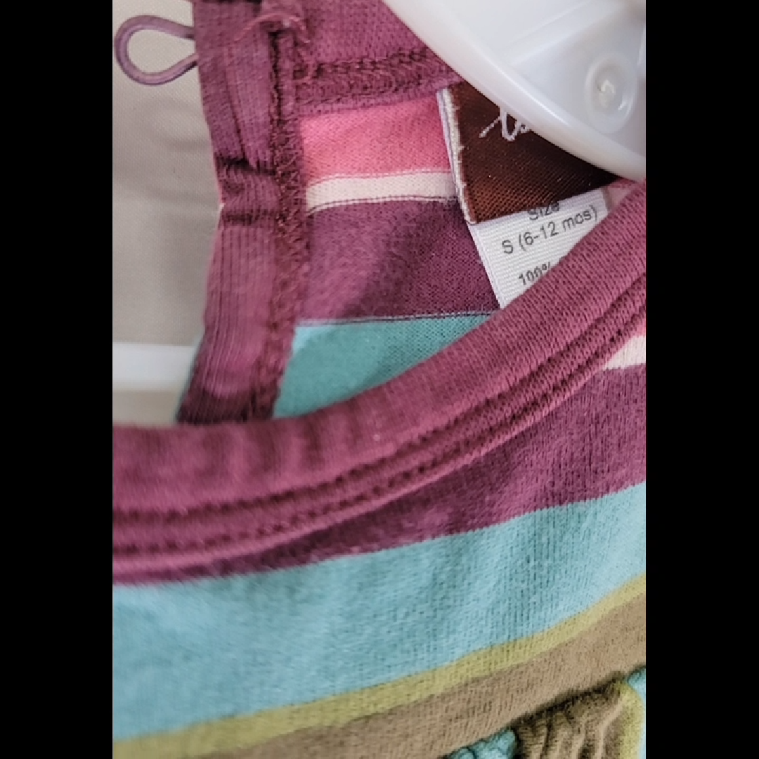 Tea Colorful Striped Baby Outfit Size 6-12 MO