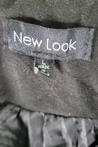 New Look Women's Black Wool Blend Jacket Size L
