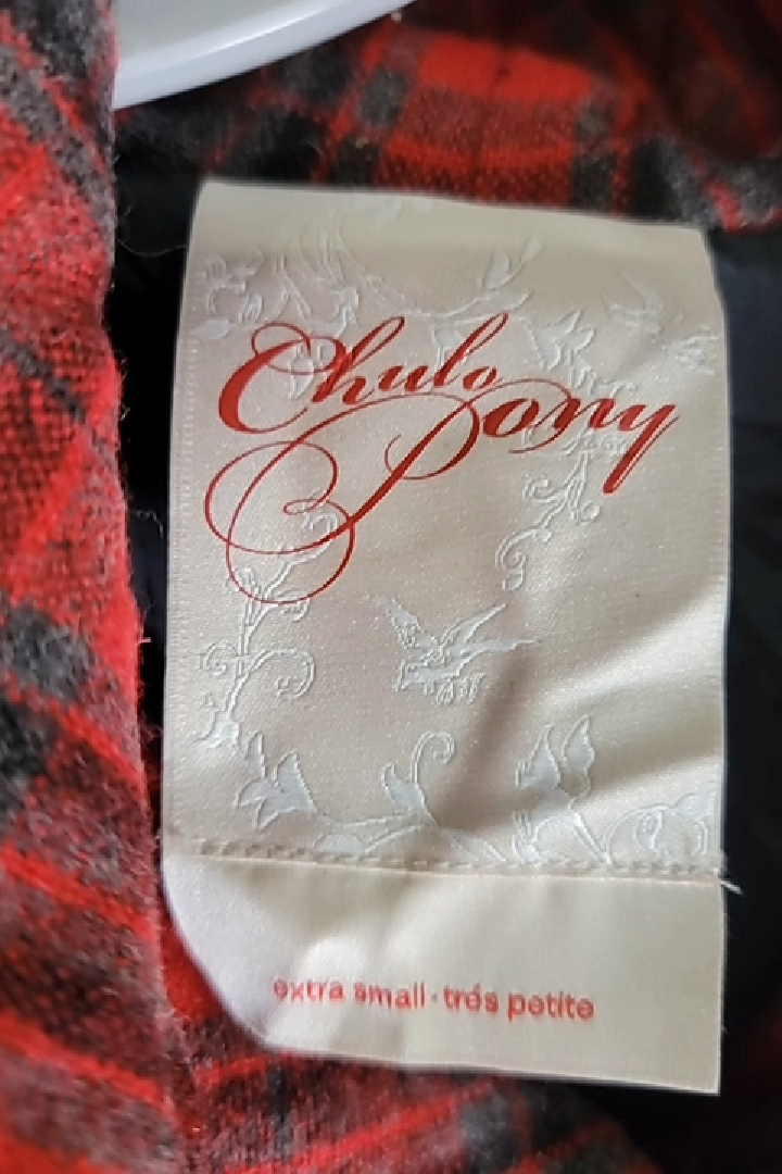Chulo Parry Plaid Hooded Vest Size XS