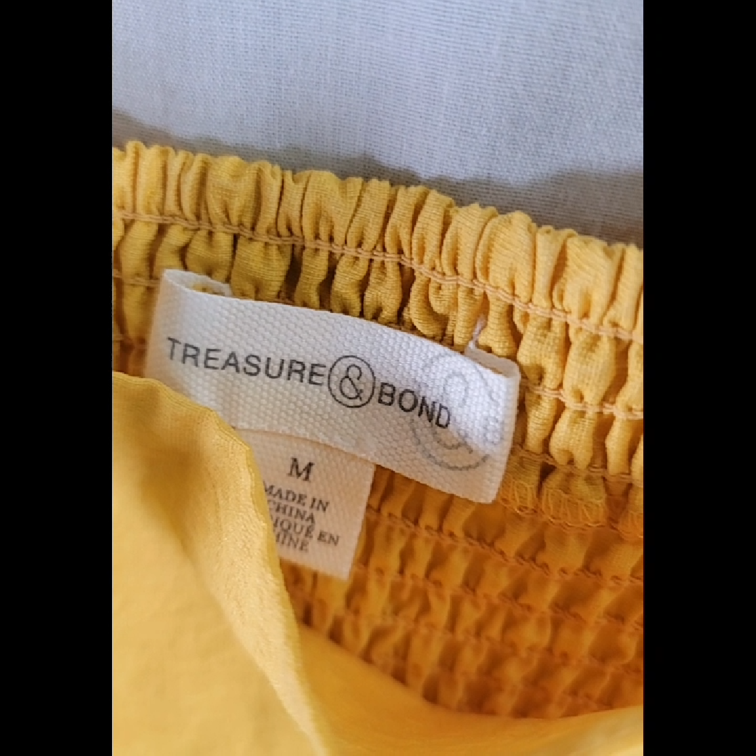 Mustard Yellow Sleeveless Midi Dress by Treasure & Bond Size M