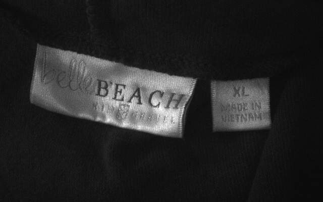 Belle Beach Navy Blue Hooded V-Neck Sweatshirt - XL