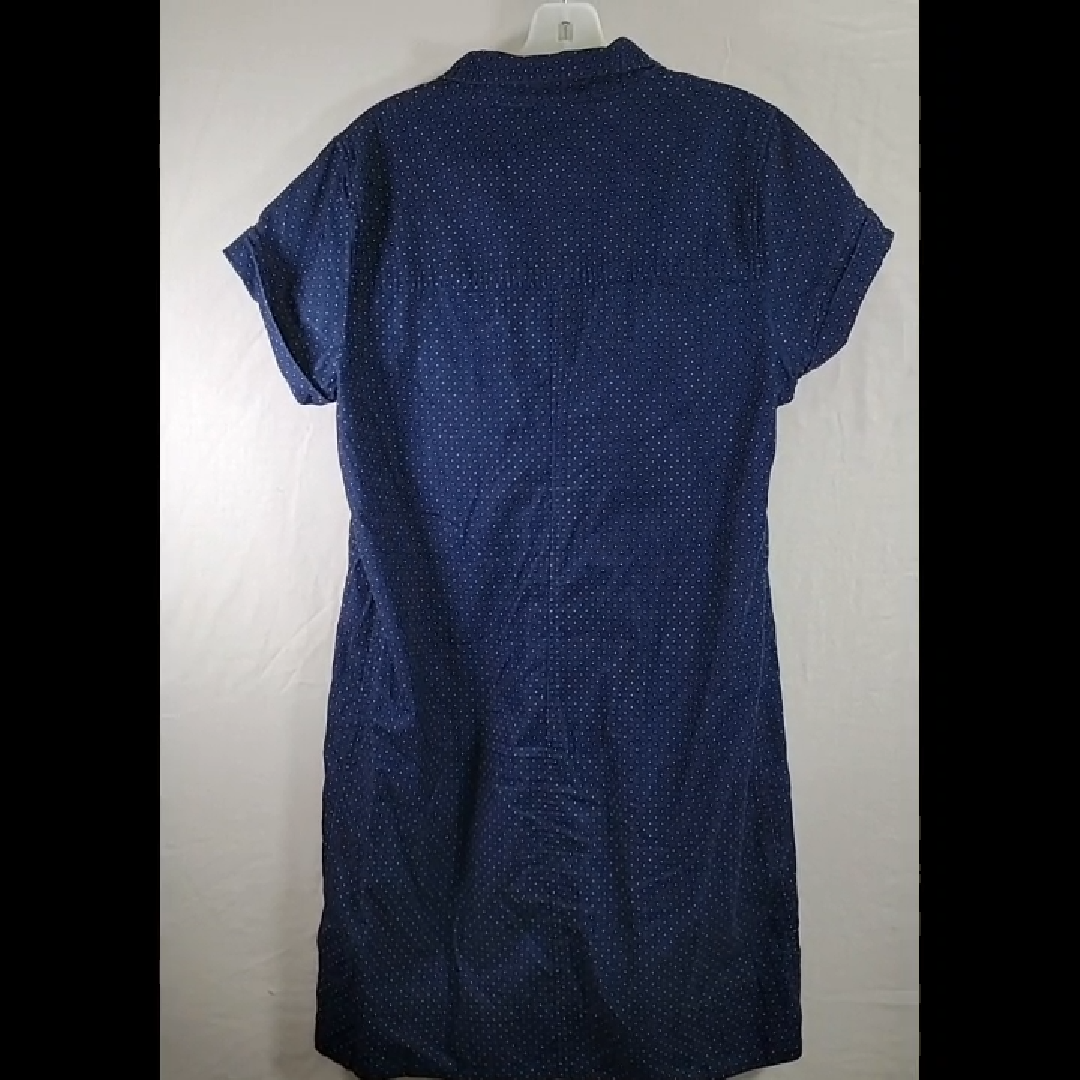 J.Crew Women's Medium Dark Blue Polka Dot Corduroy Mini Dress Size M