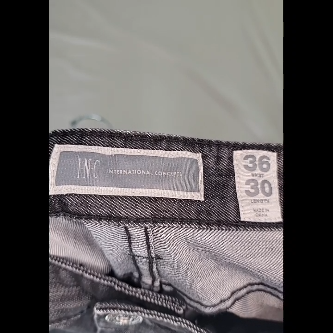 INC International Concepts Dark Gray Jeans Size 36W x 30L