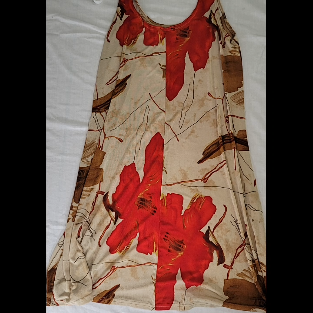 Jostar Vintage Floral Print Sleeveless Maxi Dress Size S