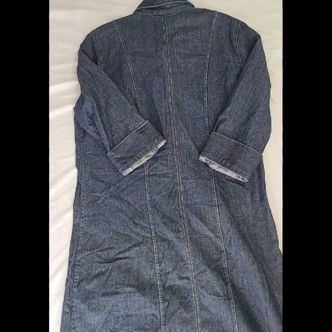 Christopher & Banks Denim Button-Down Dress Size M