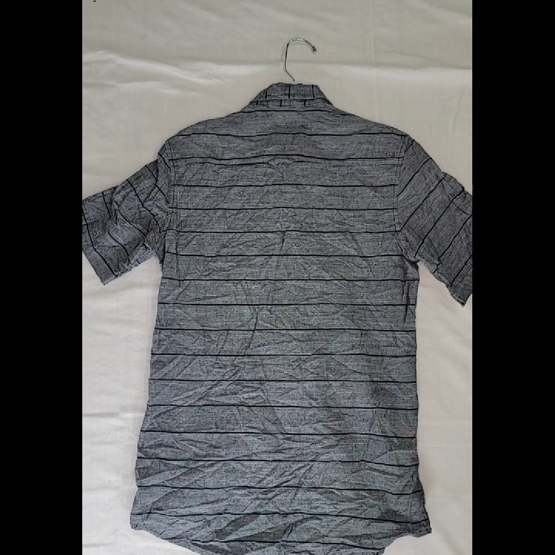 SPLIT CO. Men's Short Sleeve Striped Button-Down Shirt Size S