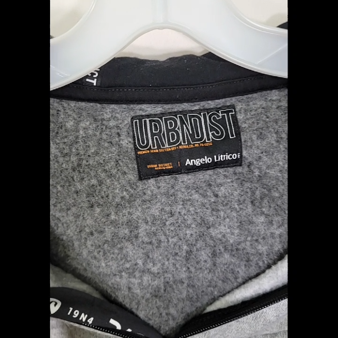 URBNDIST Gray Fleece Jacket with Hood Size L