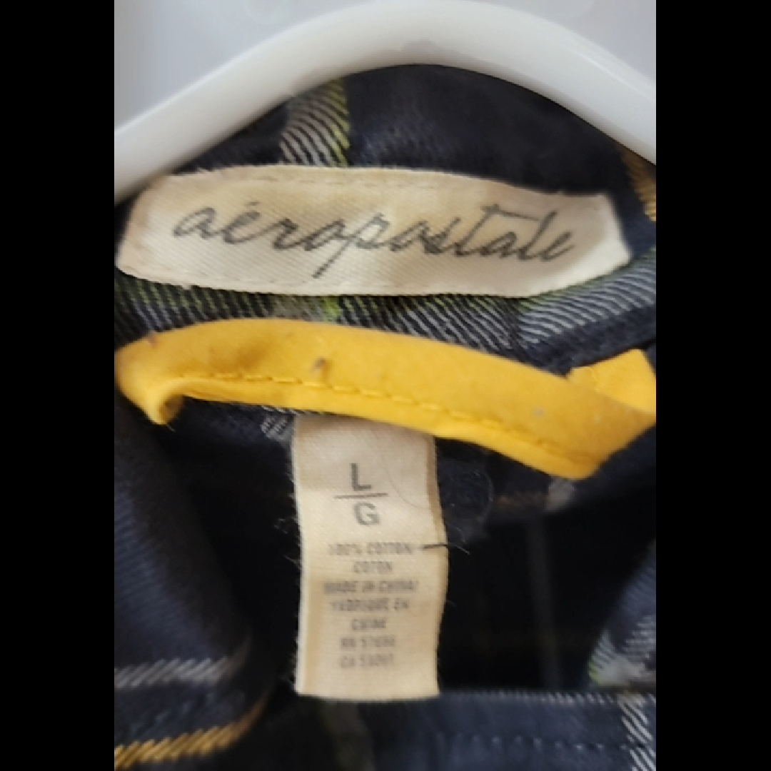 Aeropostale Plaid Double-breasted Jacket Size L
