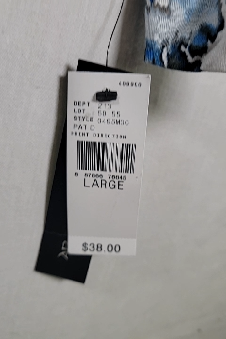 AB Studio Women's Printed Top Size Xl - NWT