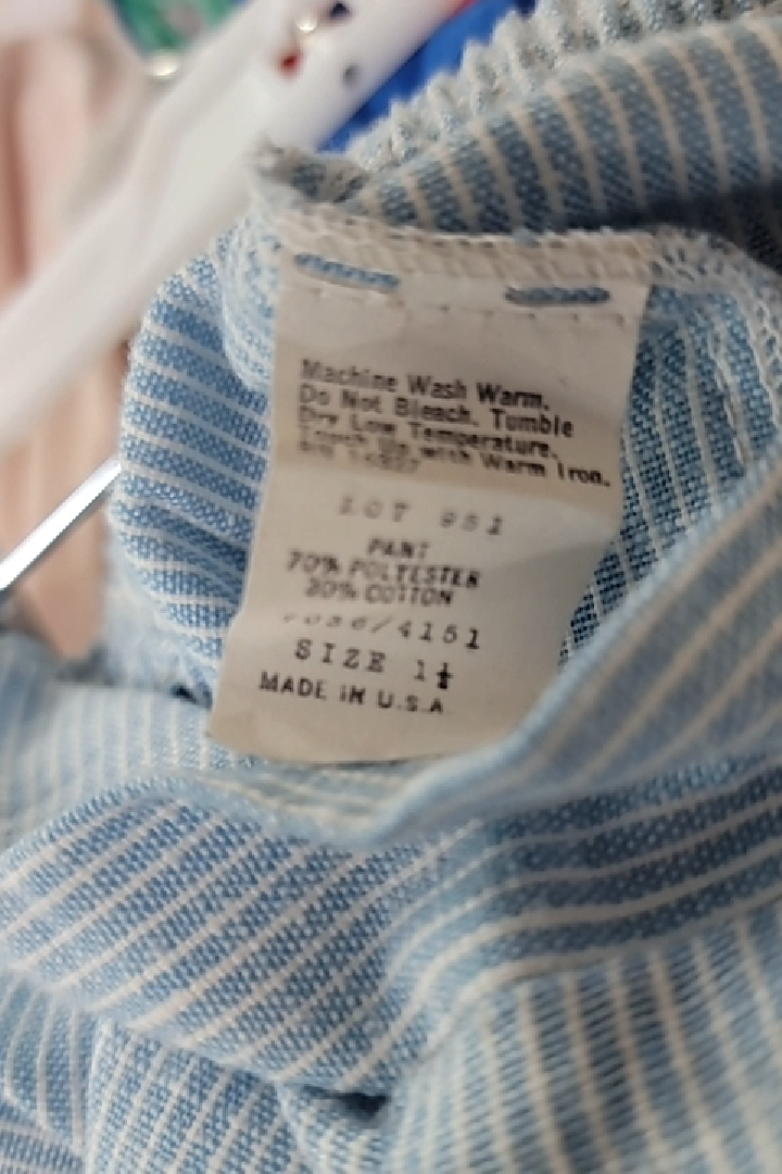 Vintage Striped Baby Pants Size 12 MO
