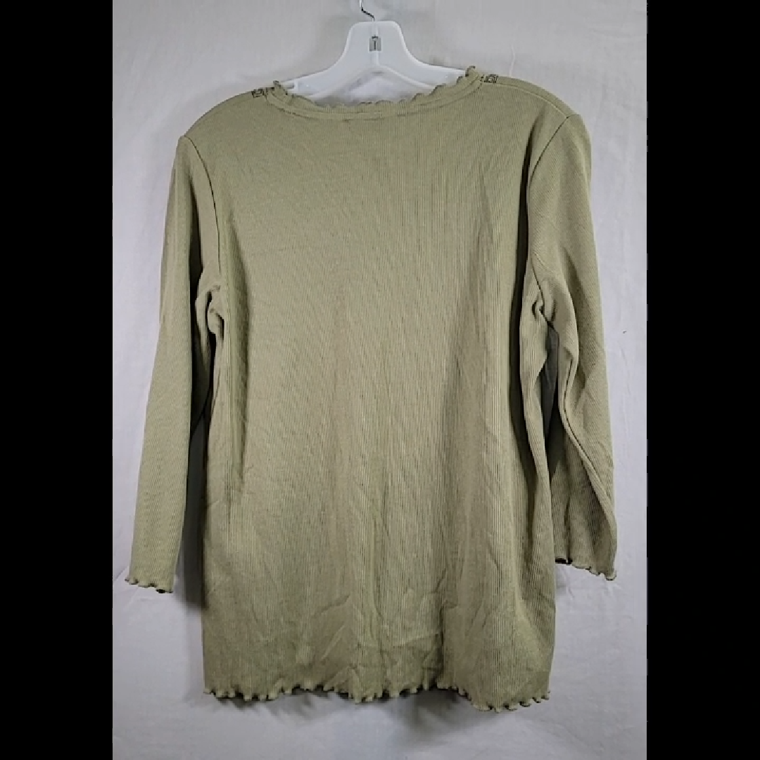 Alfred Dunner Embroidered V-Neck Top Size S