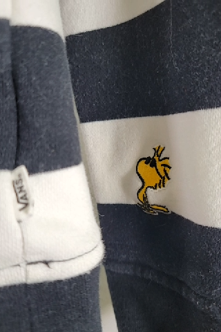 Vans Peanuts Striped Crewneck Sweatshirt Size M