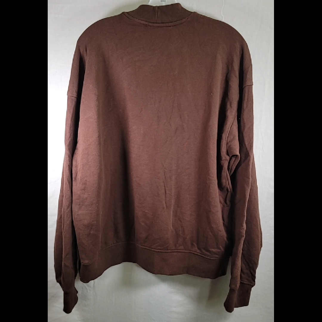 Bershka Women's Brown Crew Neck Sweatshirt Size S