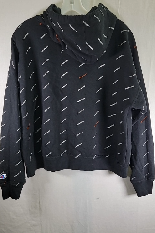 Champion Black All-Over Print Hoodie Size L