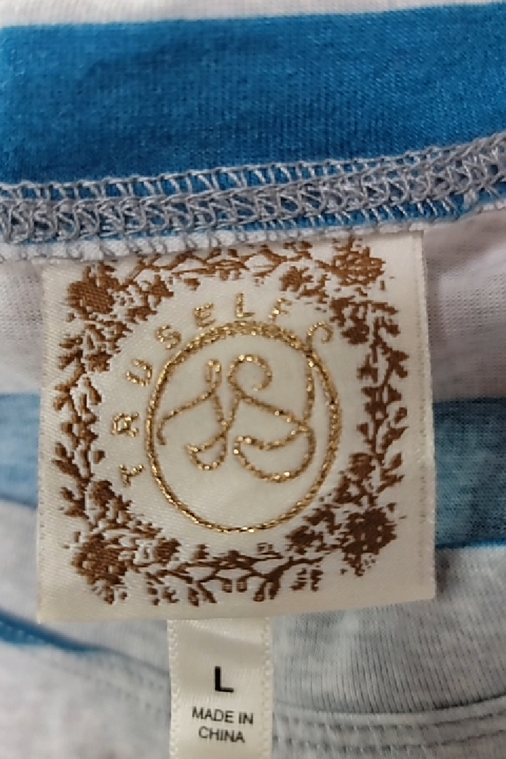 Russel Striped Long Sleeve Top Size L