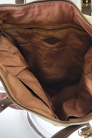 Fossil Tote Bag with Arrows Design