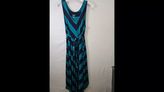 Isabel Maternity Blue & Green Dress Size L