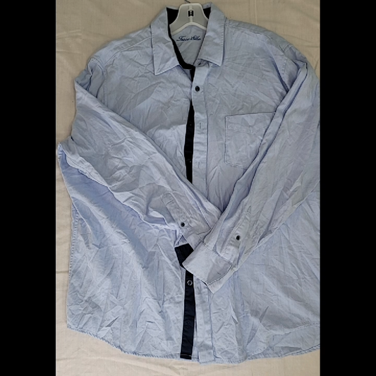 Men's XL Light Blue Cotton Shirt by Jason Ella