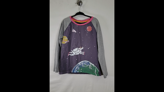 Mini Boden Dog In Space Tee Size 6-7 Years