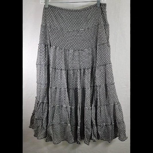 STUDIO M Tiered Maxi Skirt Size L