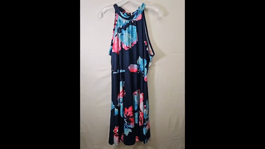 Blue Floral Dress Size XL