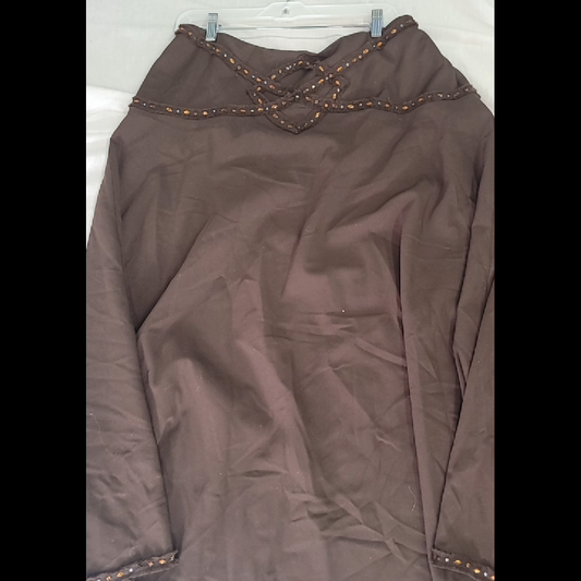 I.C.E. Women's Brown Midi Skirt