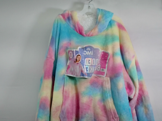 Tie Dye Unicorn Kids Hooded Blanket Fleece