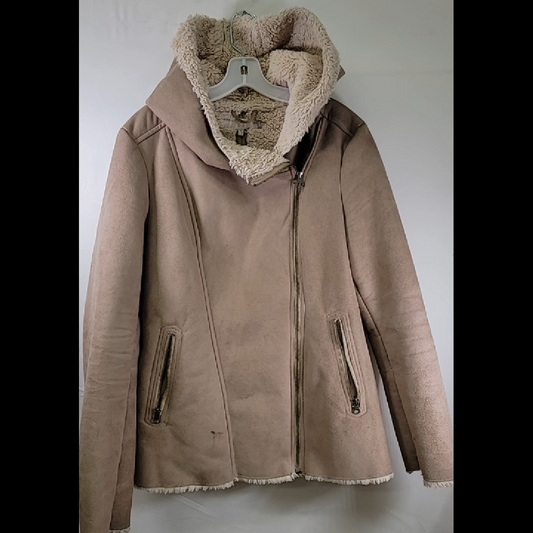 Warm Beige Faux Fur-Lined Jacket