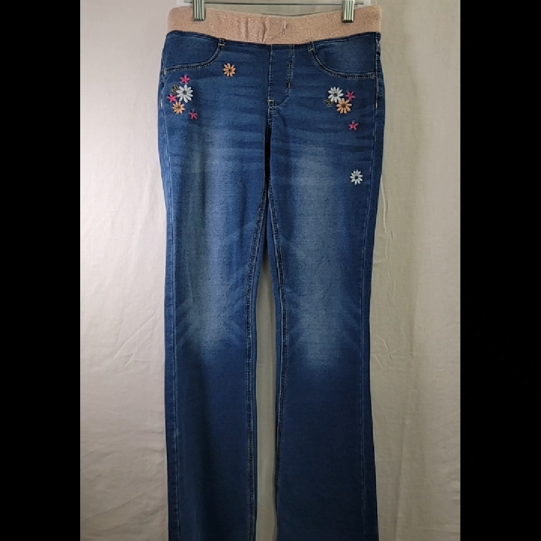 SO Embroidered Floral Denim Jeans - Size 14 (Kids)