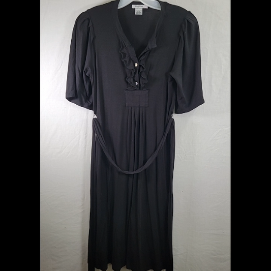 Every Grey Women's Black Short Sleeve Dress Size S