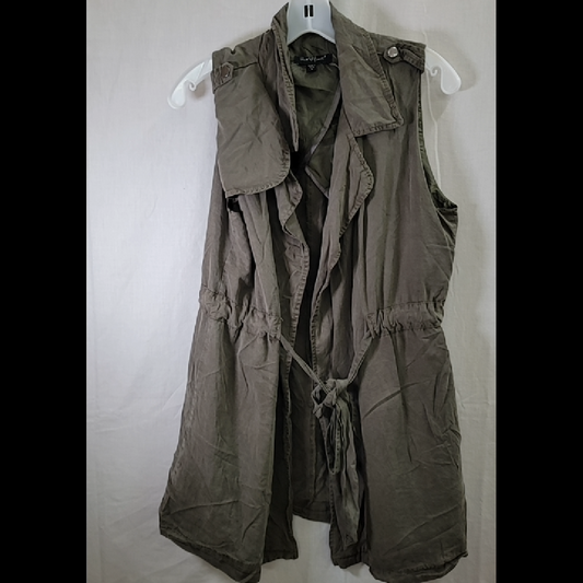 Velvet Heart Olive Green Utility Vest Size L