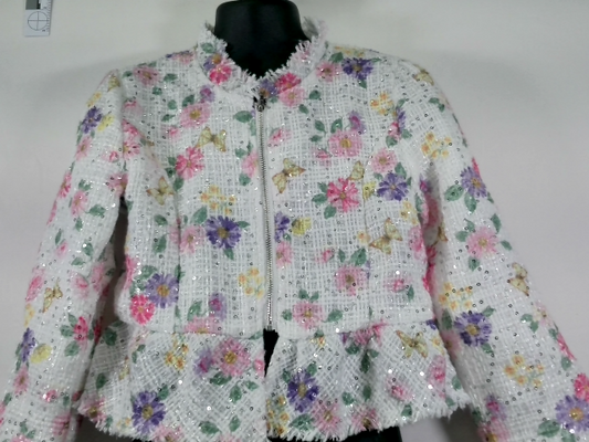 Blueberi Boulevard Floral Jacket Size 6 Kids