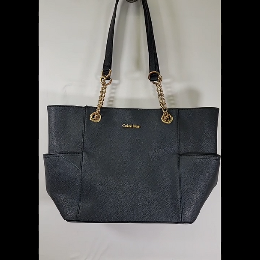 Calvin Klein Tote Bag with Gold Accents