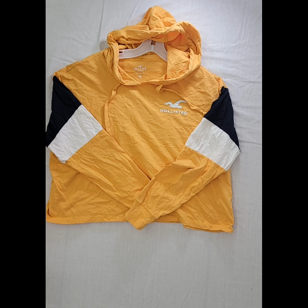 Hollister Yellow Colorblock Hoodie