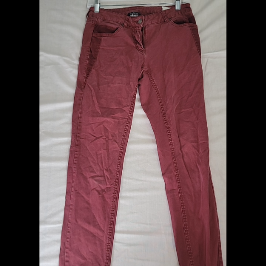 Stylish Burgundy Denim Pants